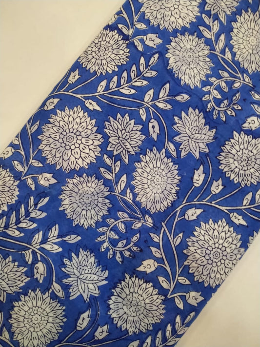 Pure Cotton Hand Block Printed Running Fabric - JBRH69