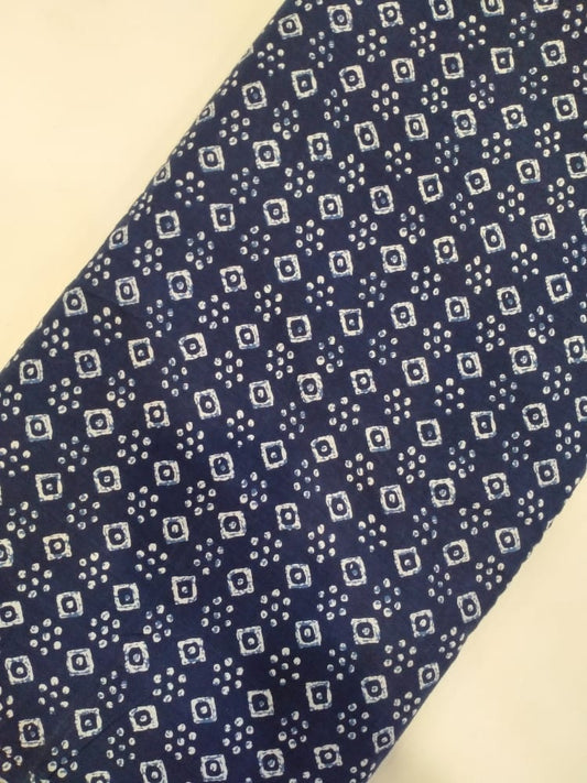 Hand Block Printed Pure Cotton Fabric In Running Length - JBRH08