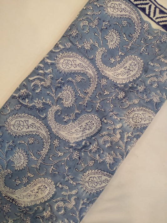 Pure Cotton Hand Block Printed Fabric - JBRH112