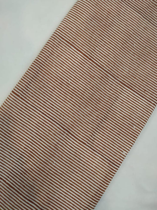 Cotton Hand Block Printed Fabric In Running Length - JBRH119