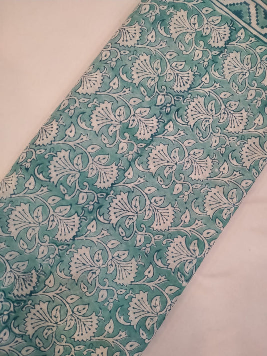 Pure Cotton Hand Block Printed Fabric - JBRH120