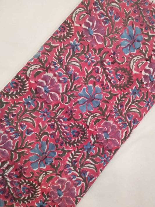 Pure Cotton Hand Block Printed Fabric - JBRH124