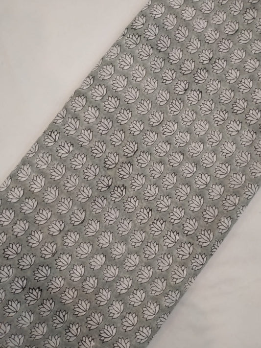 Pure Cotton Hand Block Printed Fabric In Running Length - JBRH125