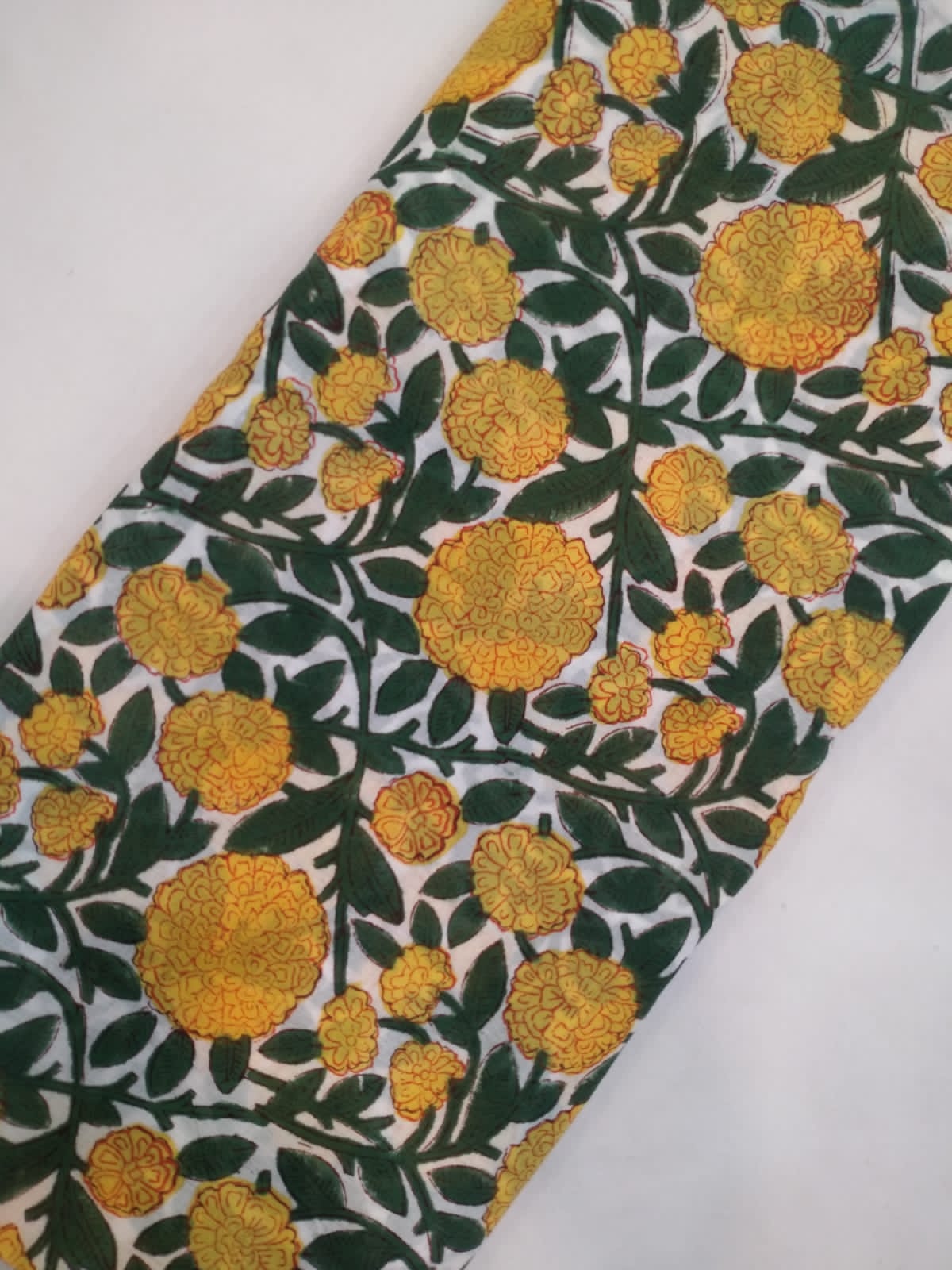 Pure Cotton Hand Block Printed Fabric In Running Length - JBRH129