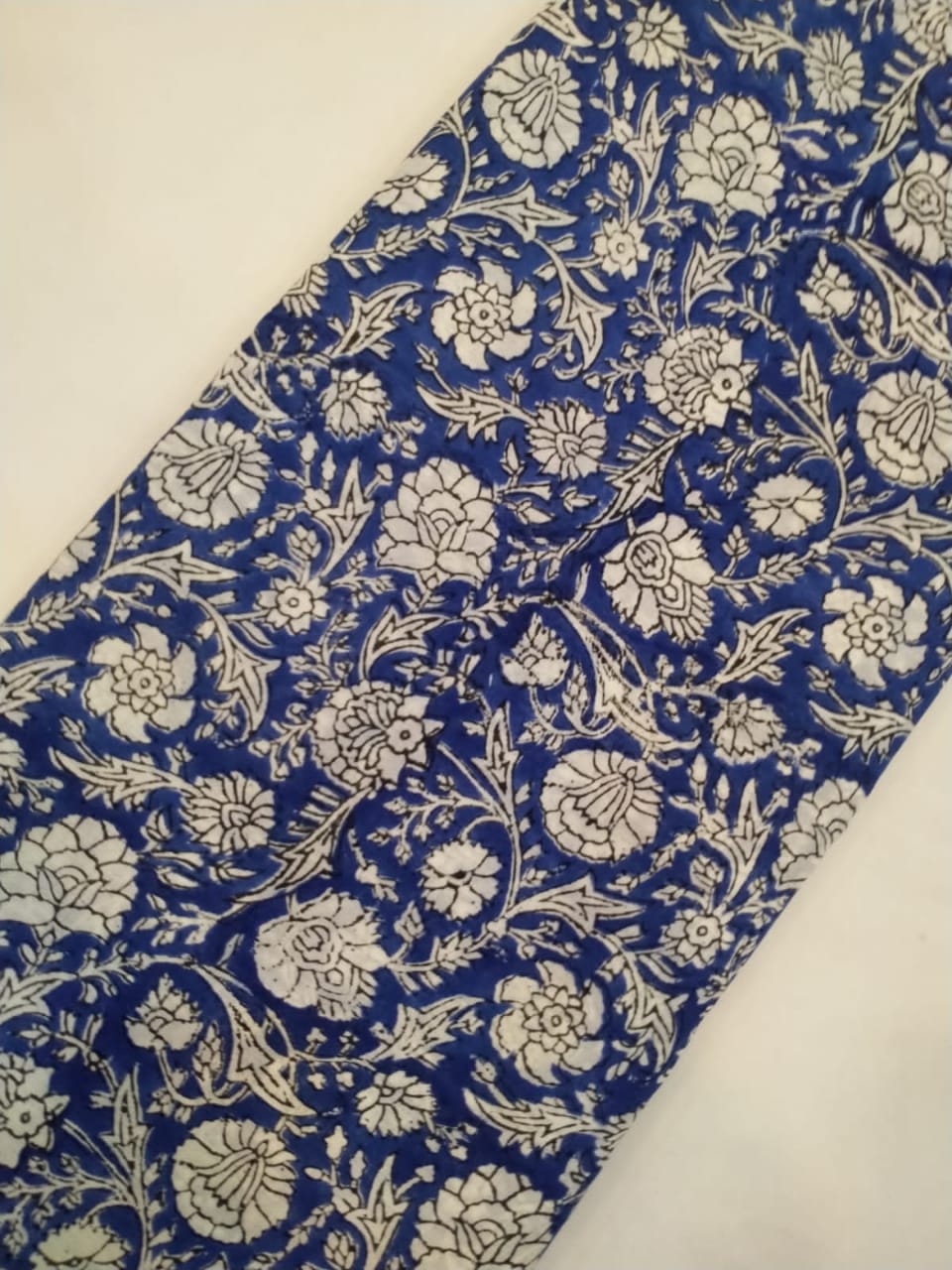 Cotton Hand Block Printed Fabric In Running Length - JBRH107