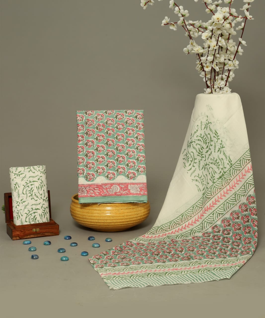 Cotton Salwar Suit set with cotton dupatta