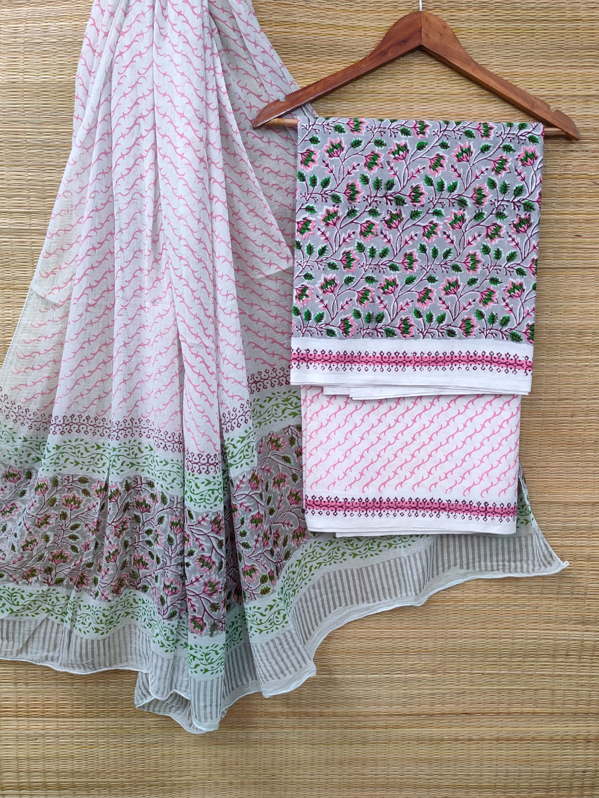Cotton Salwar Suit set with cotton dupatta