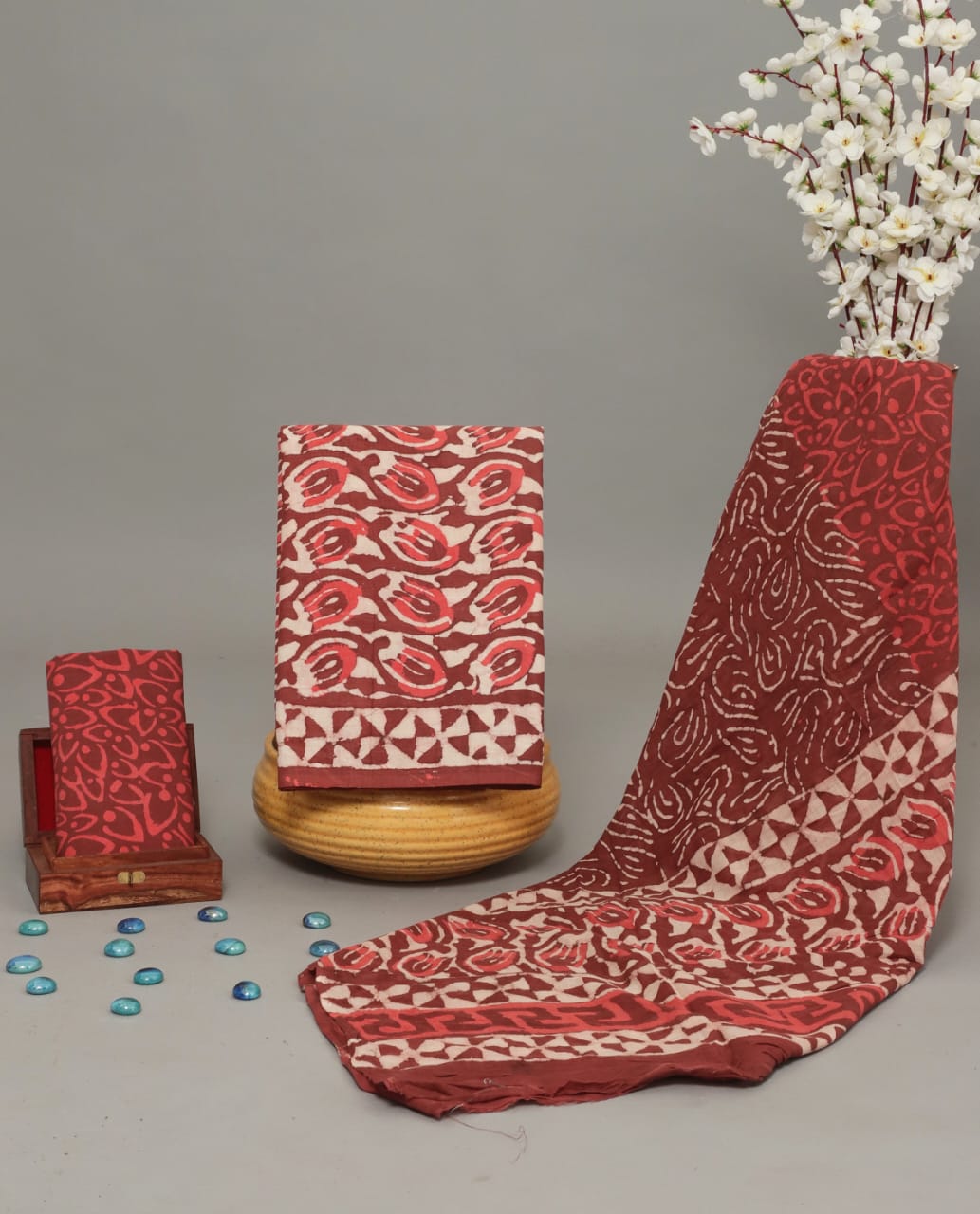 Cotton Salwar Suit set with cotton dupatta