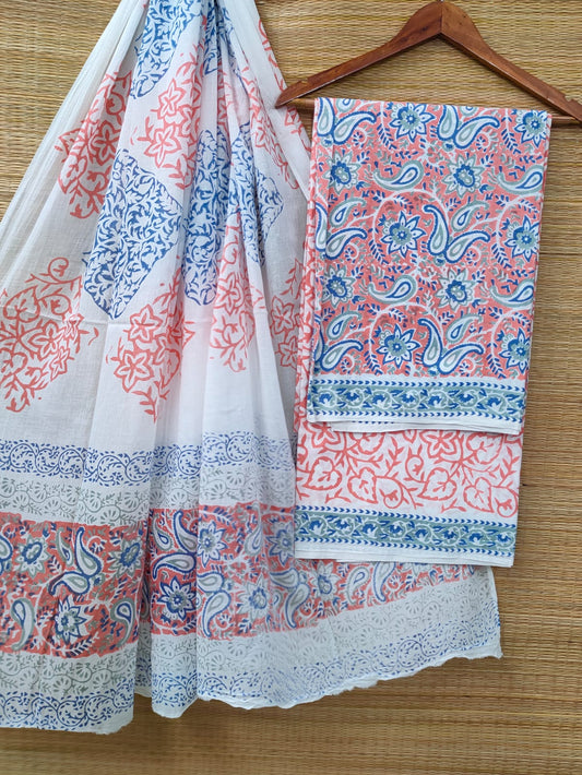 Cotton Salwar Suit set with cotton dupatta