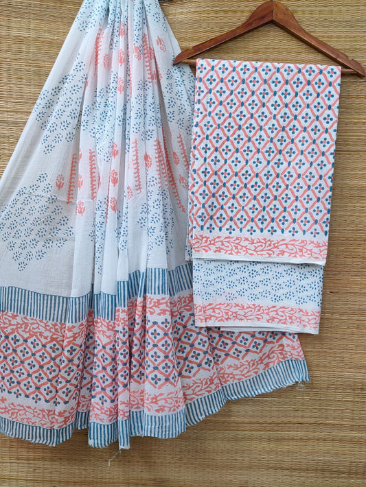 Cotton Salwar Suit set with cotton dupatta