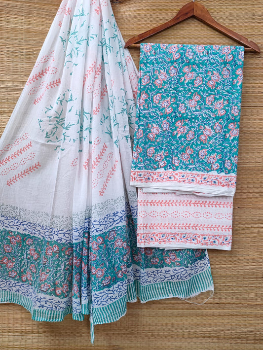 Cotton Salwar Suit set with cotton dupatta