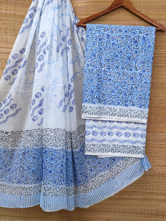 Cotton Salwar Suit set with cotton dupatta