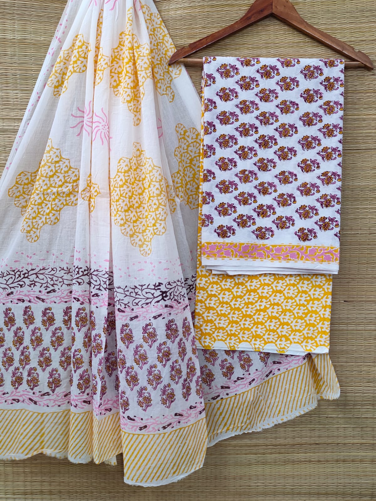 Cotton Salwar Suit set with cotton dupatta