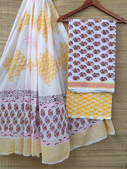 Cotton Salwar Suit set with cotton dupatta