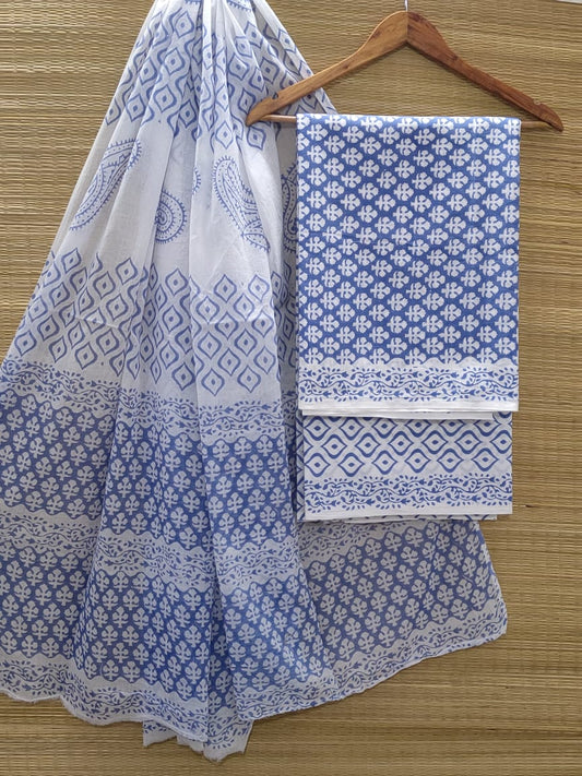 Cotton Salwar Suit set with cotton dupatta