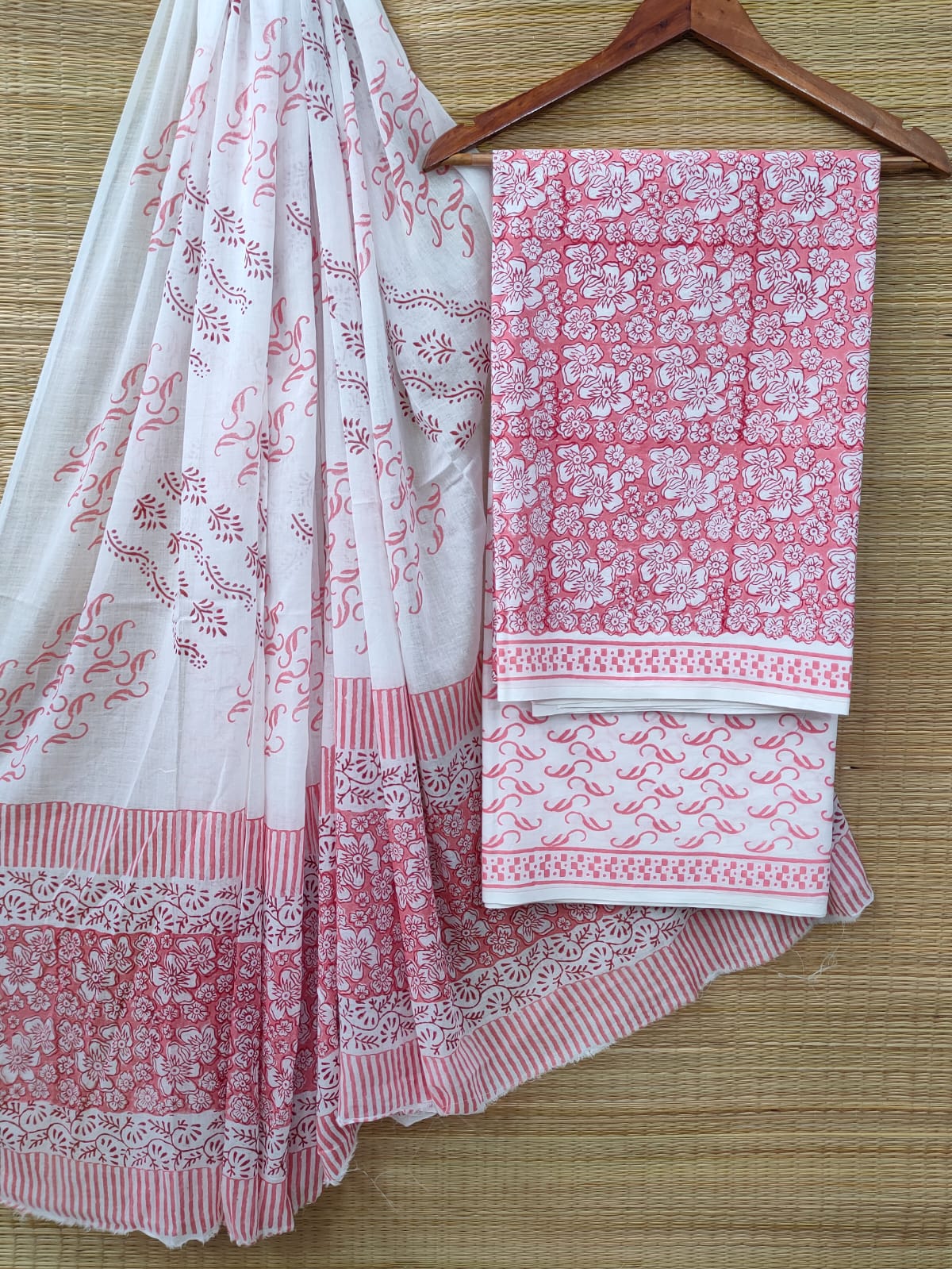 Cotton Salwar Suit set with cotton dupatta