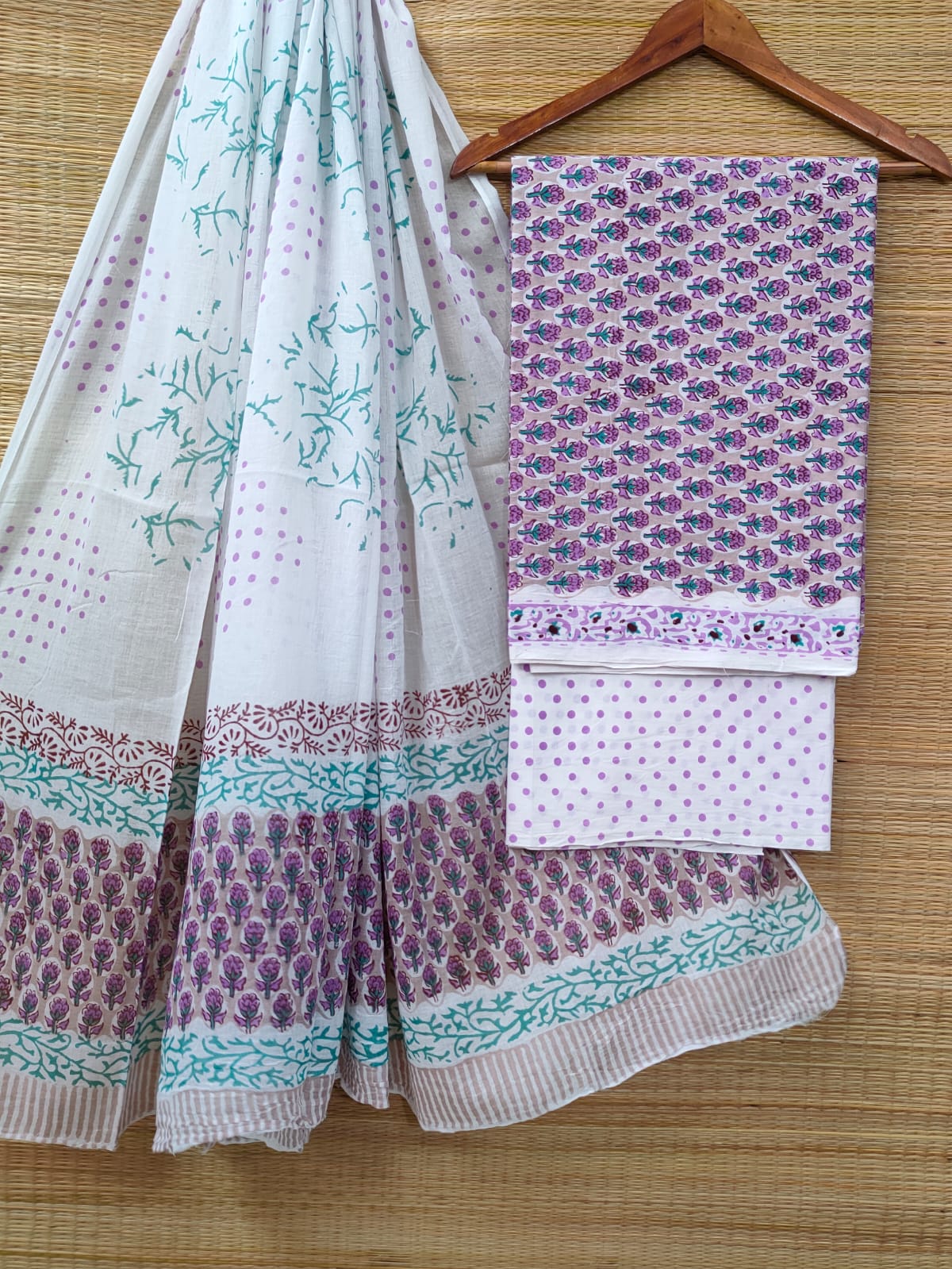 Cotton Salwar Suit set with cotton dupatta