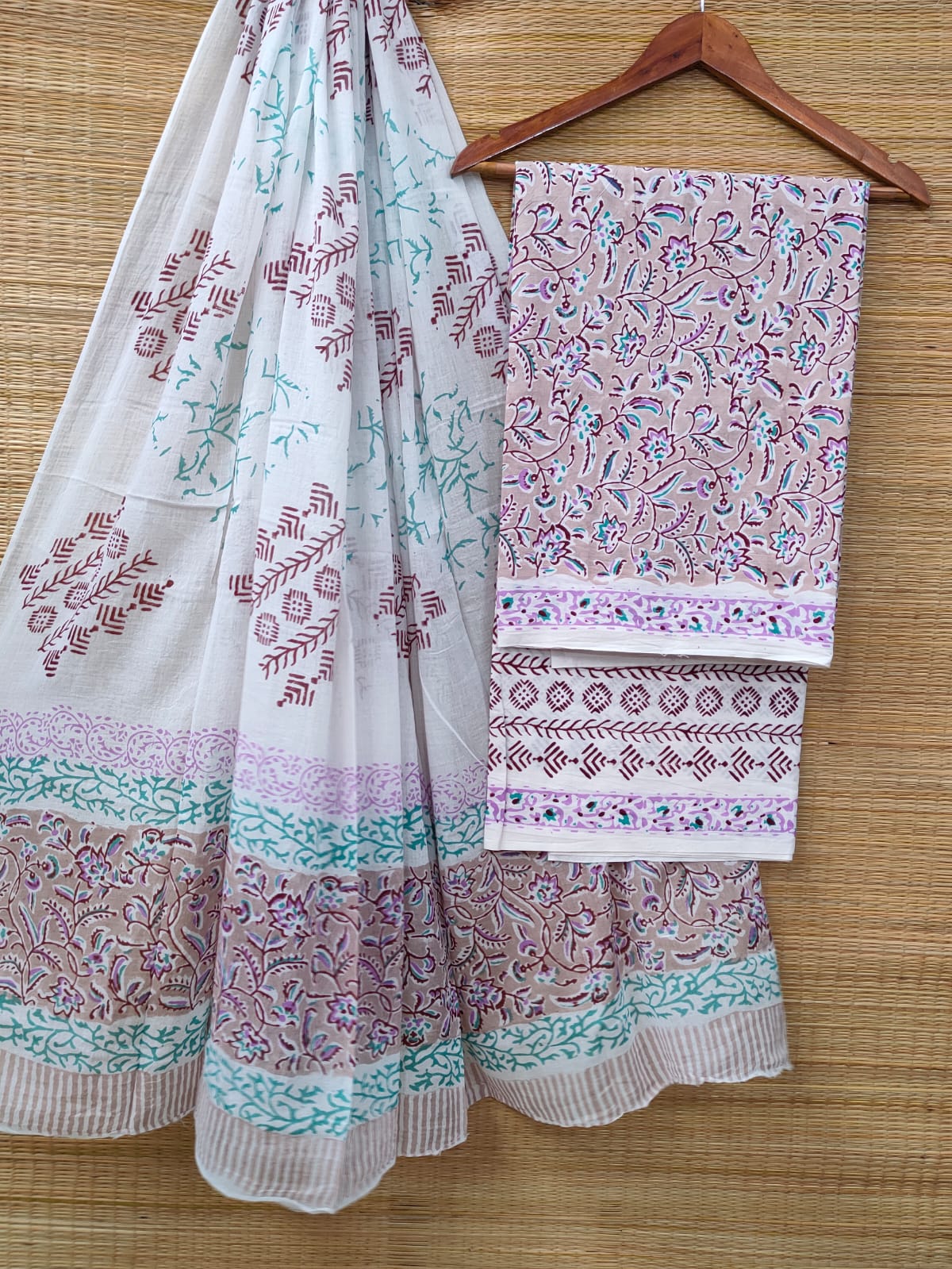 Cotton Salwar Suit set with cotton dupatta