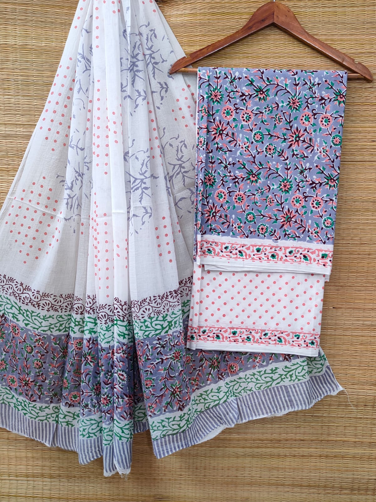 Cotton Salwar Suit set with cotton dupatta