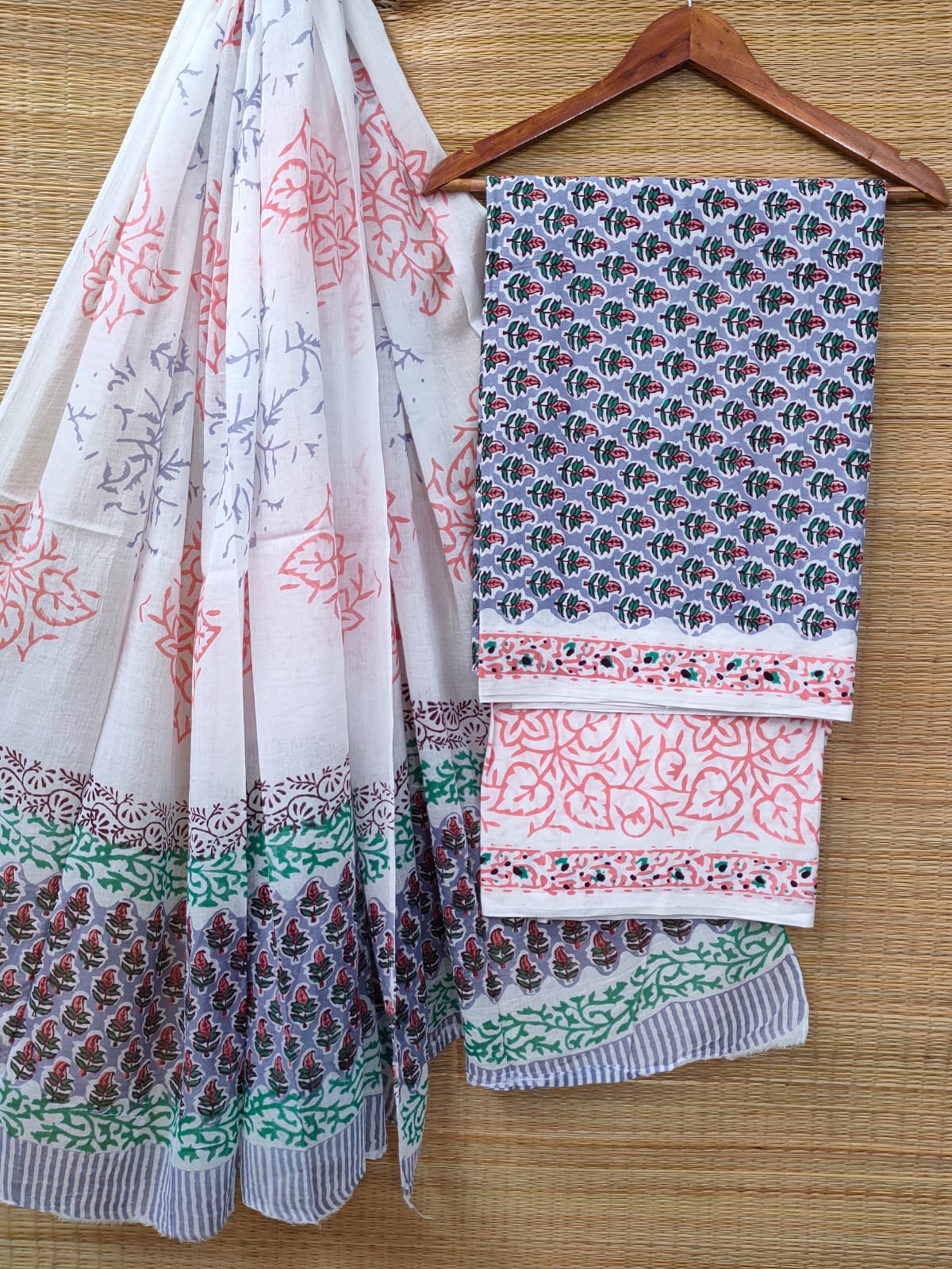 Cotton Salwar Suit set with cotton dupatta