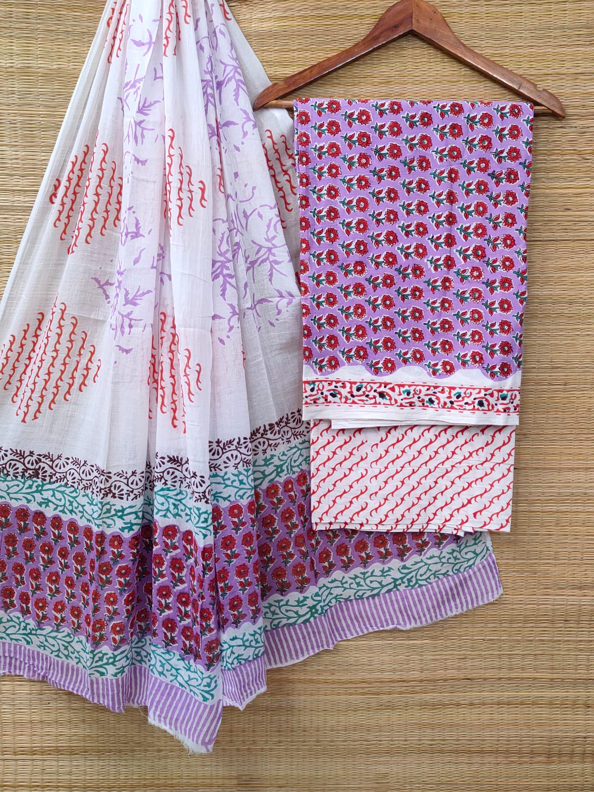 Cotton Salwar Suit set with cotton dupatta