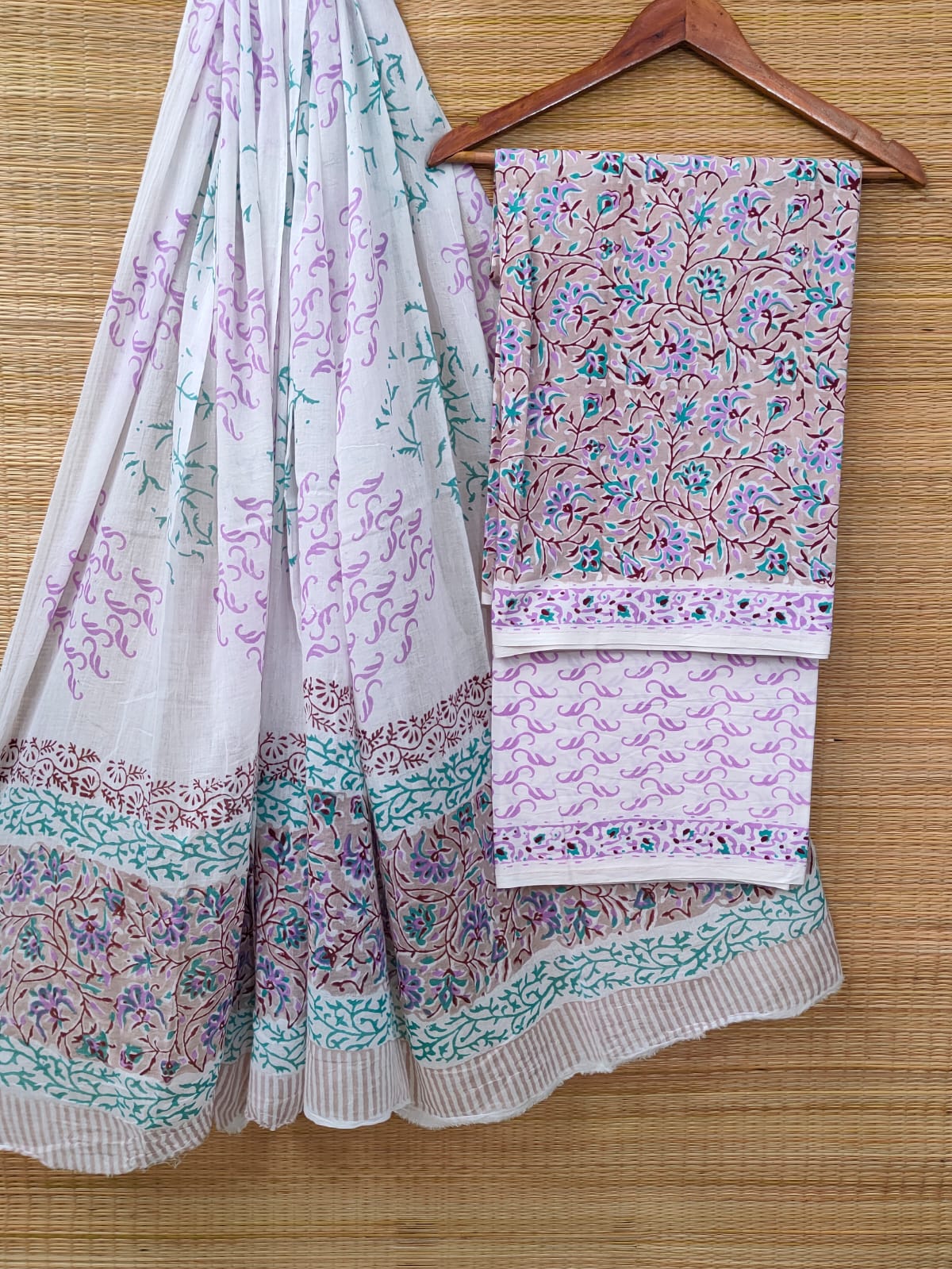 Cotton Salwar Suit set with cotton dupatta
