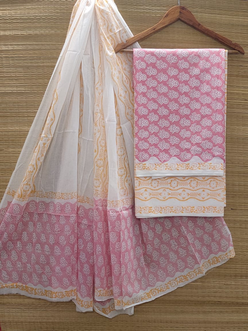 Cotton Salwar Suit set with cotton dupatta
