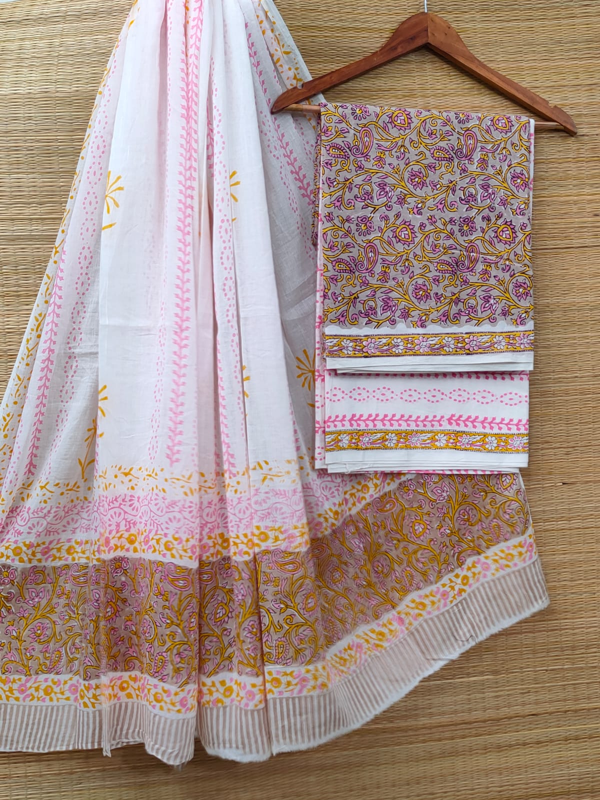 Cotton Salwar Suit set with cotton dupatta