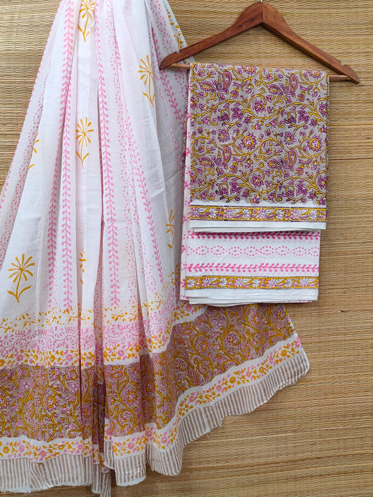 Cotton Salwar Suit set with cotton dupatta