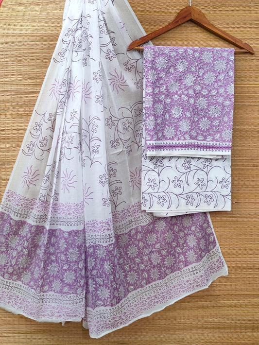 Cotton Salwar Suit set with cotton dupatta