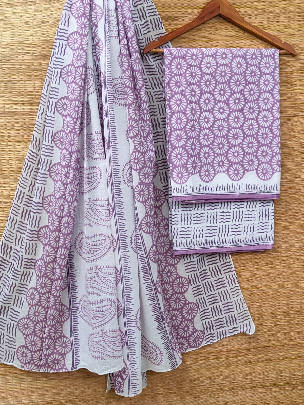Cotton Salwar Suit set with cotton dupatta