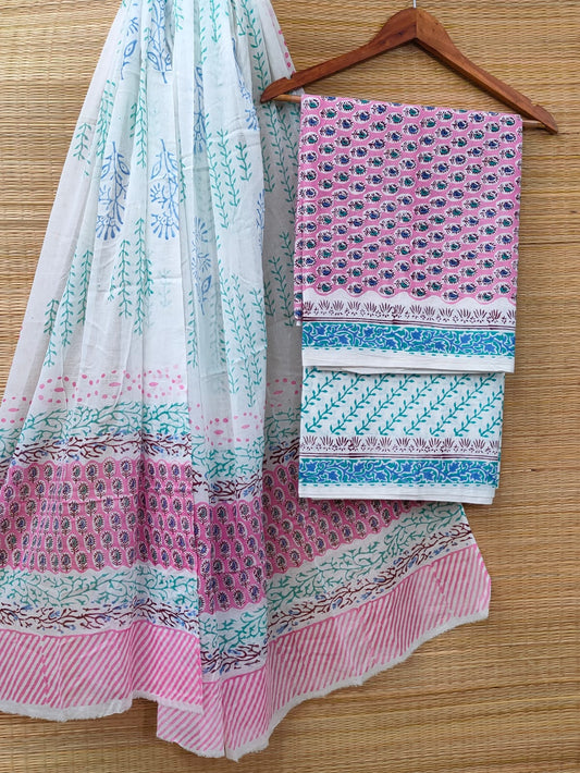 Cotton Salwar Suit set with cotton dupatta