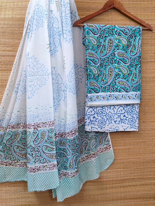 Cotton Salwar Suit set with cotton dupatta