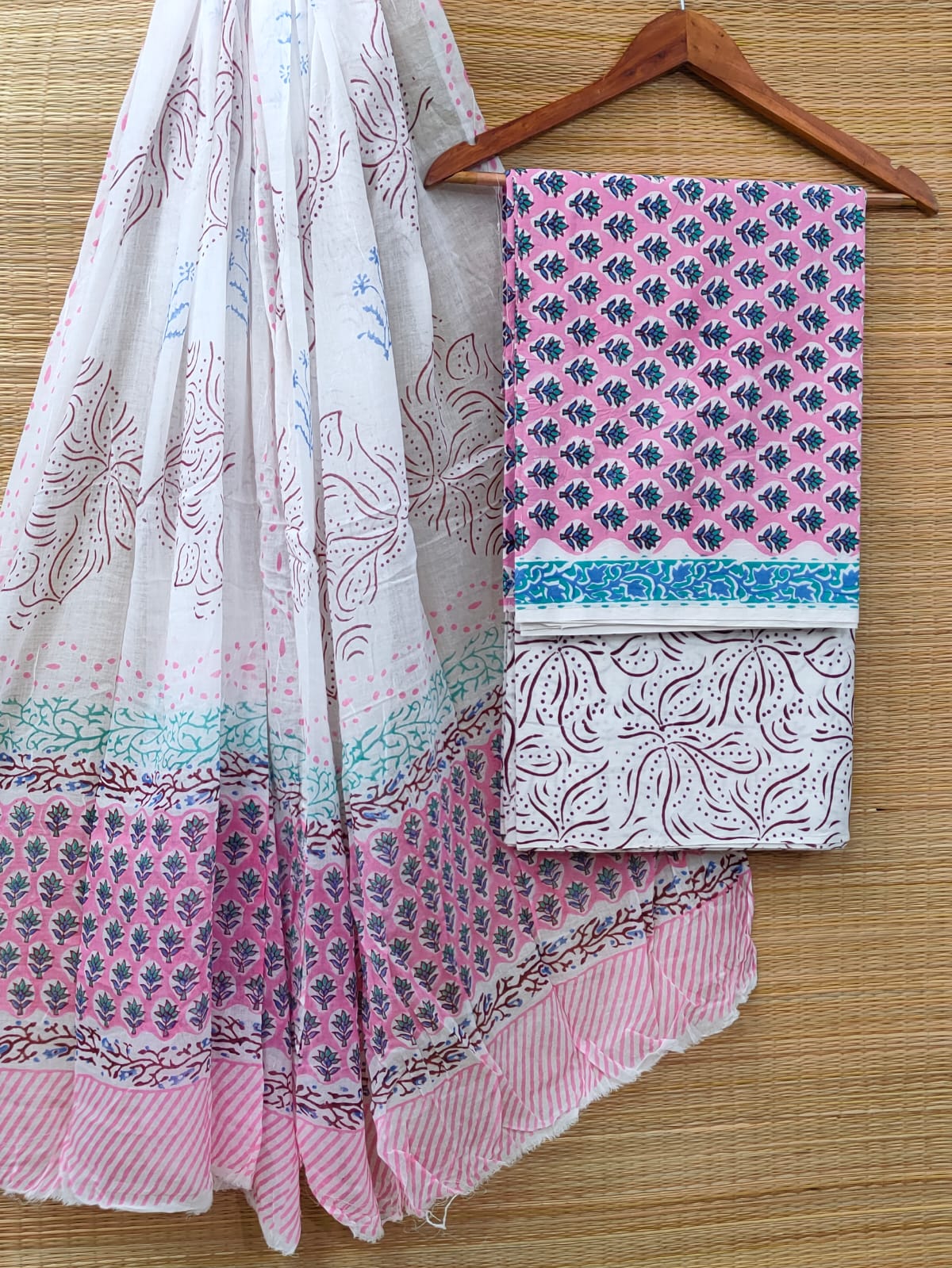Cotton Salwar Suit set with cotton dupatta
