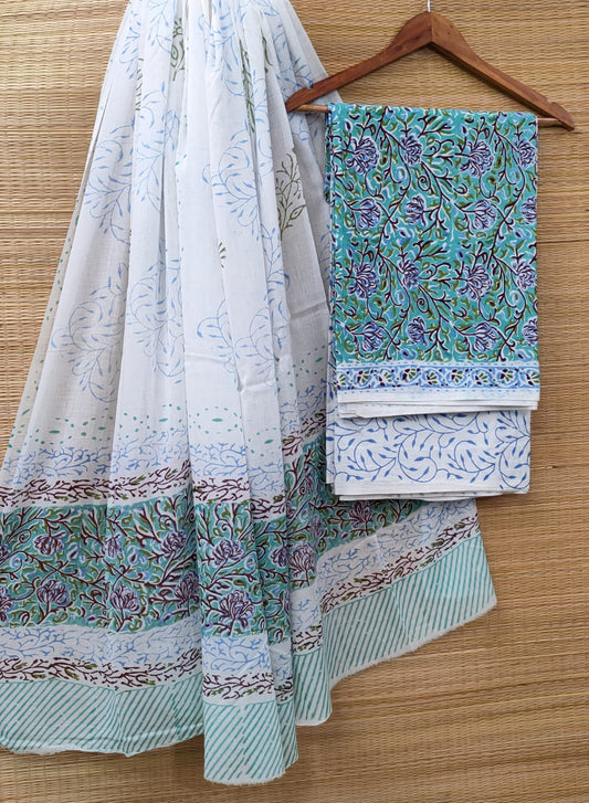 Cotton Salwar Suit set with cotton dupatta
