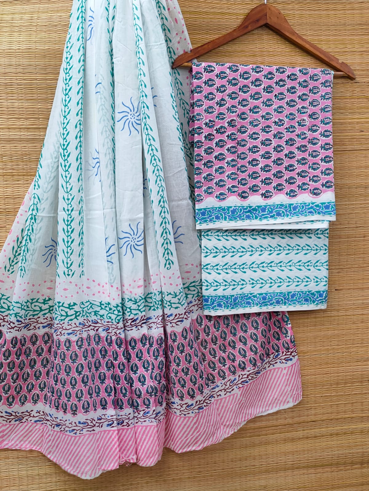 Cotton Salwar Suit set with cotton dupatta