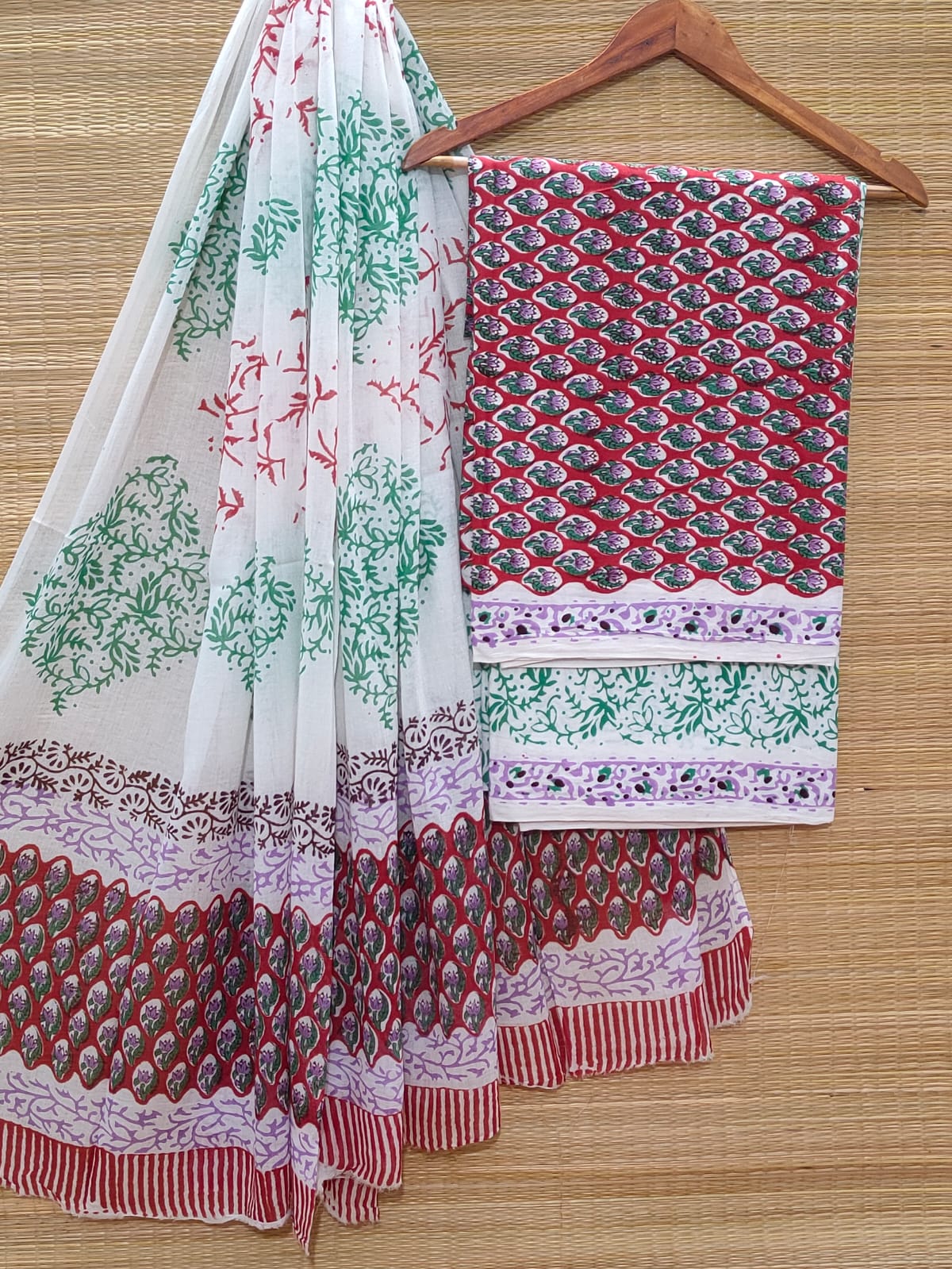 Cotton Salwar Suit set with cotton dupatta