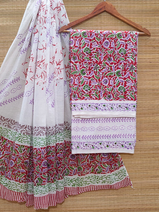 Cotton Salwar Suit set with cotton dupatta