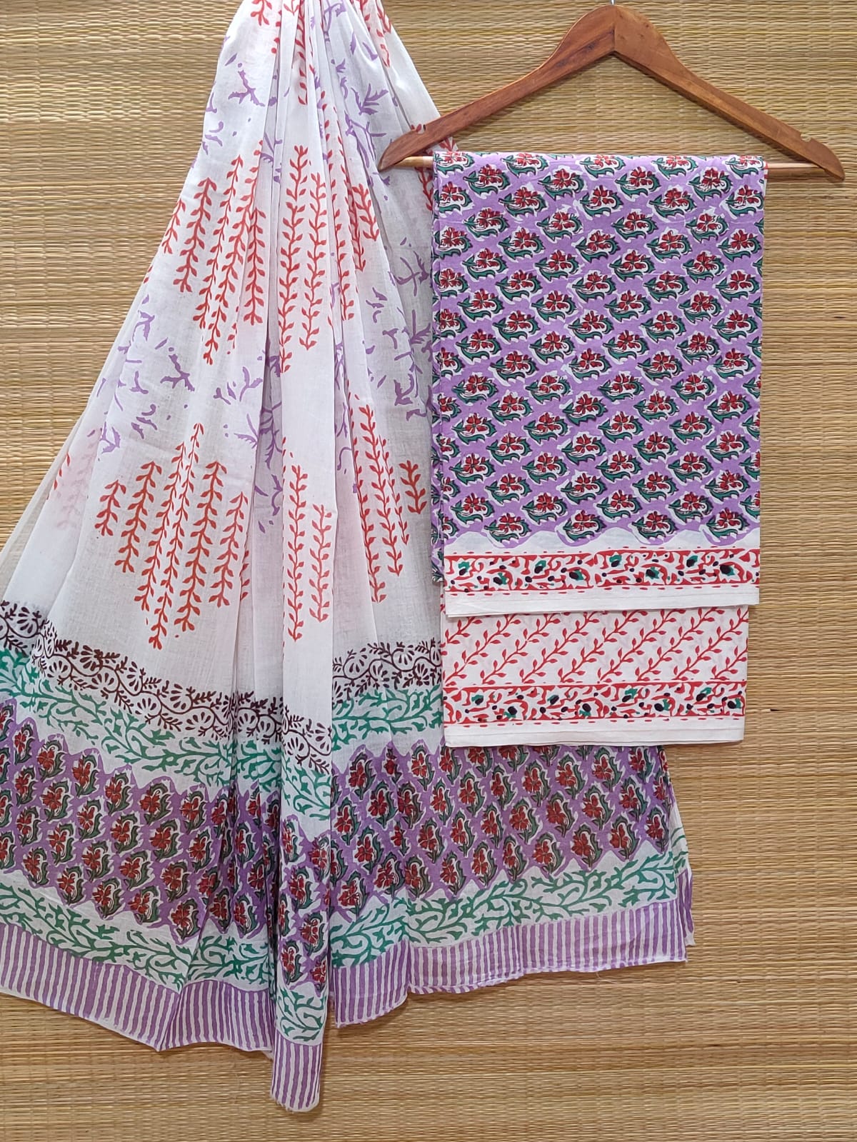 Cotton Salwar Suit set with cotton dupatta