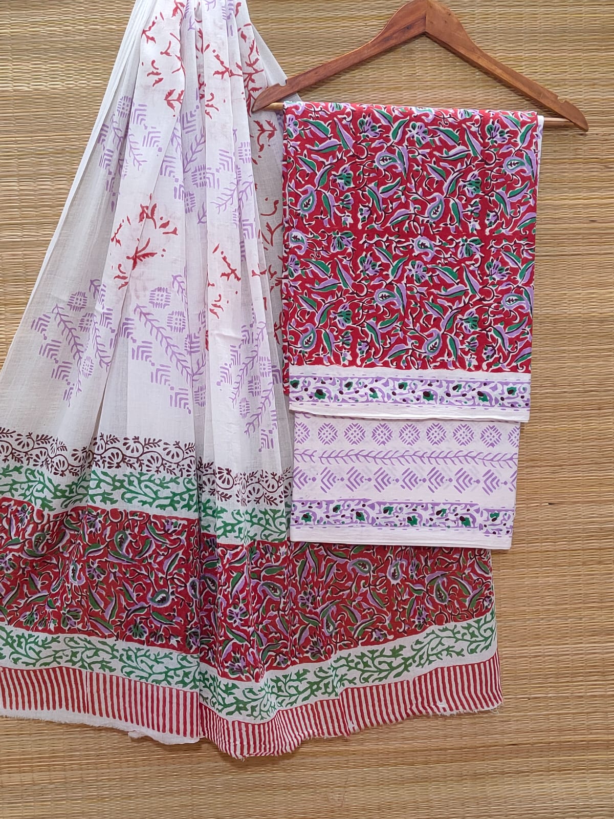 Cotton Salwar Suit set with cotton dupatta