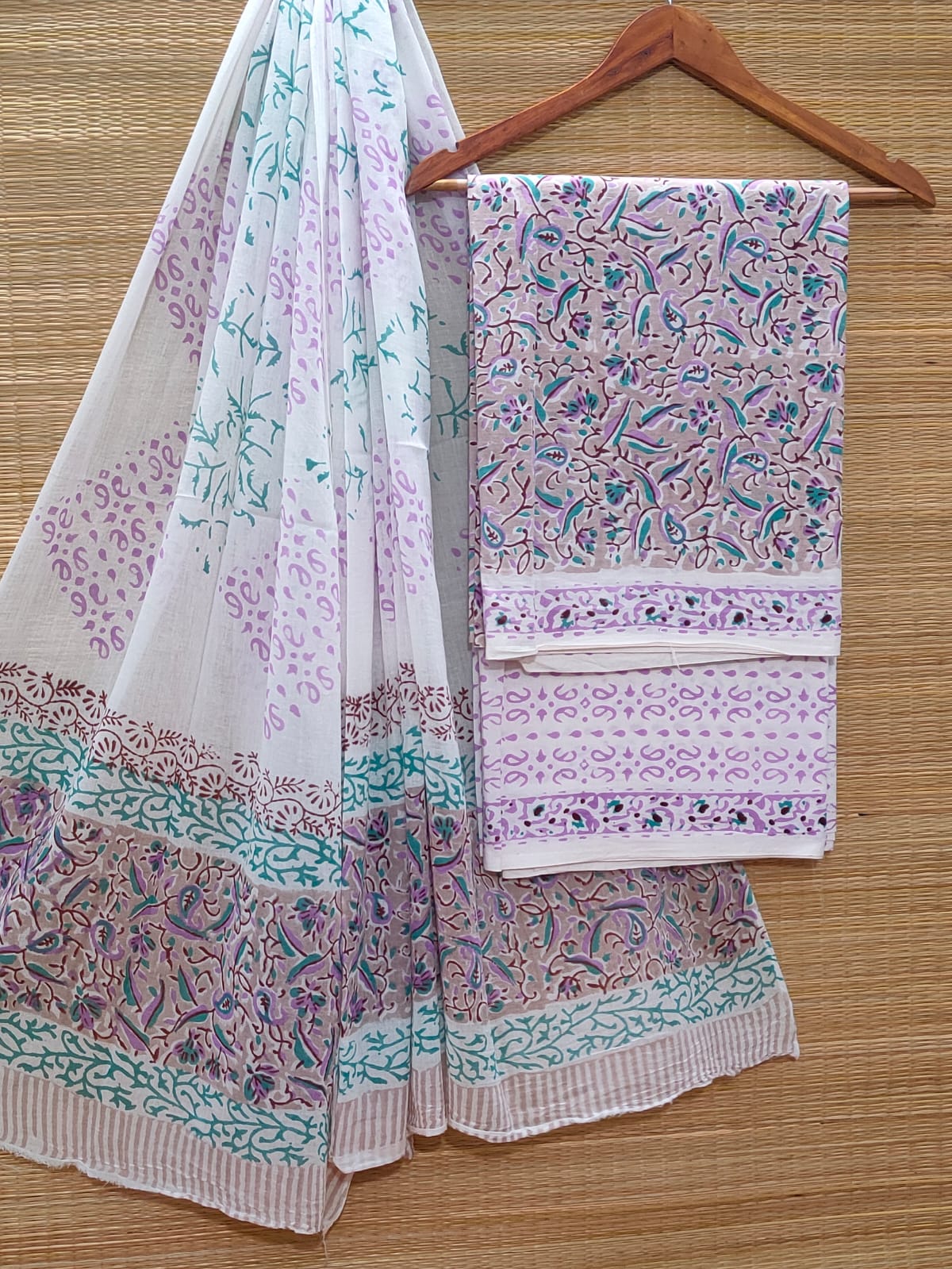 Cotton Salwar Suit set with cotton dupatta