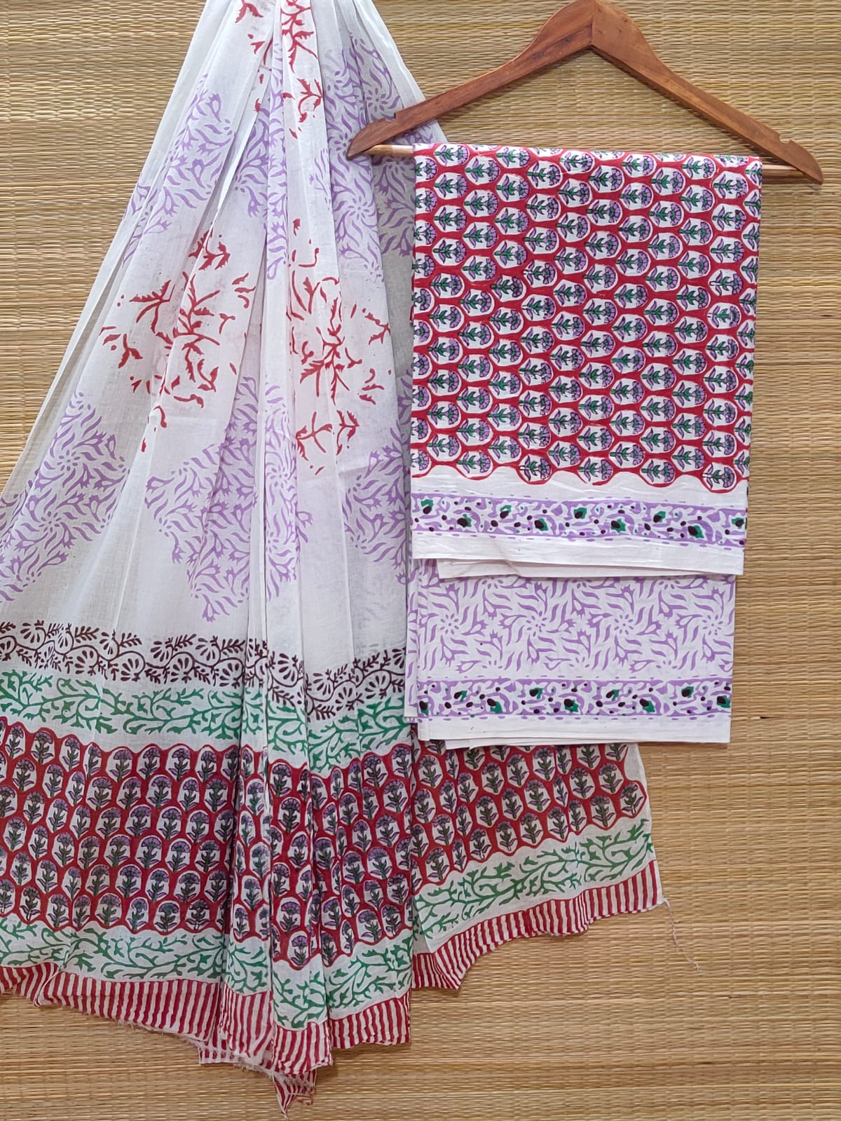 Cotton Salwar Suit set with cotton dupatta