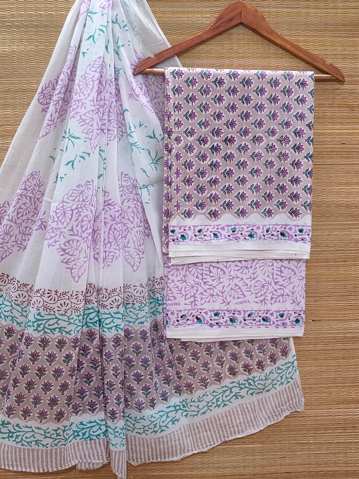 Cotton Salwar Suit set with cotton dupatta