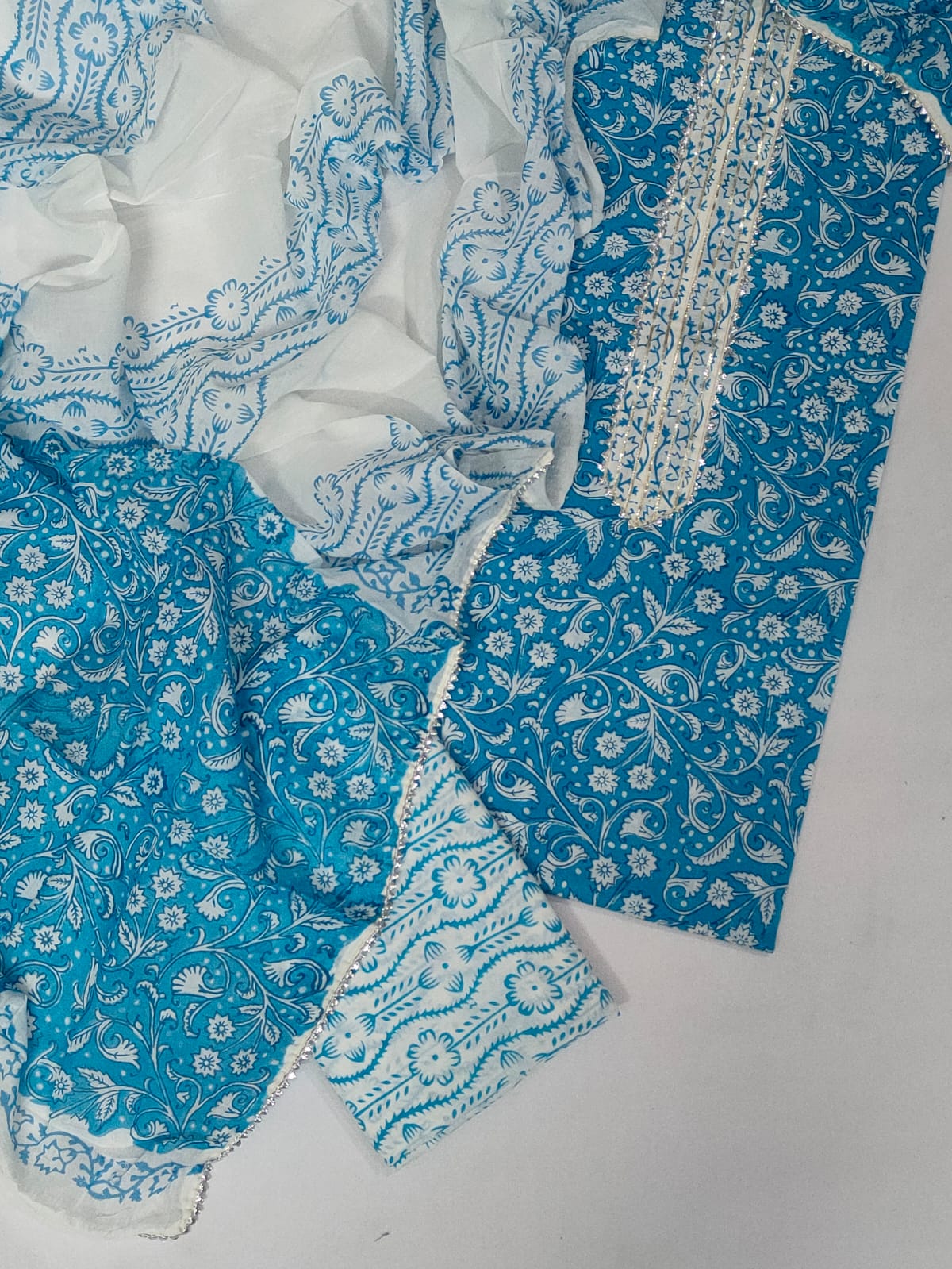 Gota patti work Cotton Salwar suit set