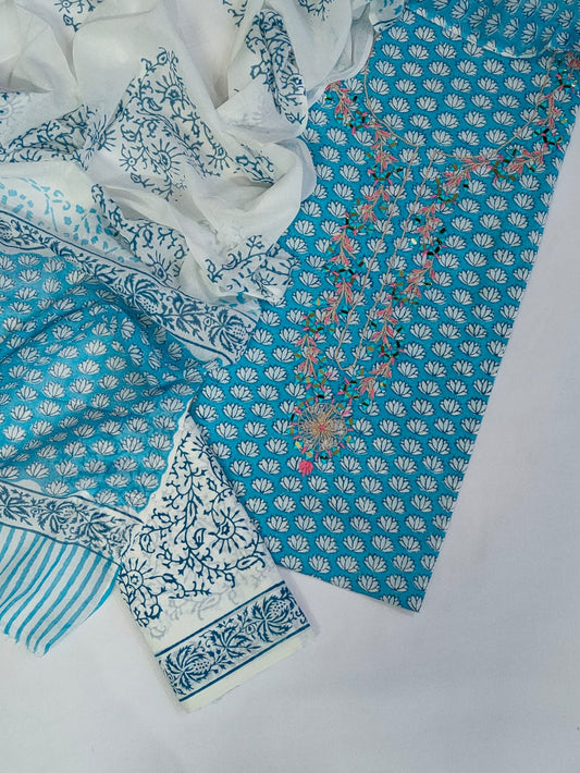 Gota patti work Cotton Salwar suit set