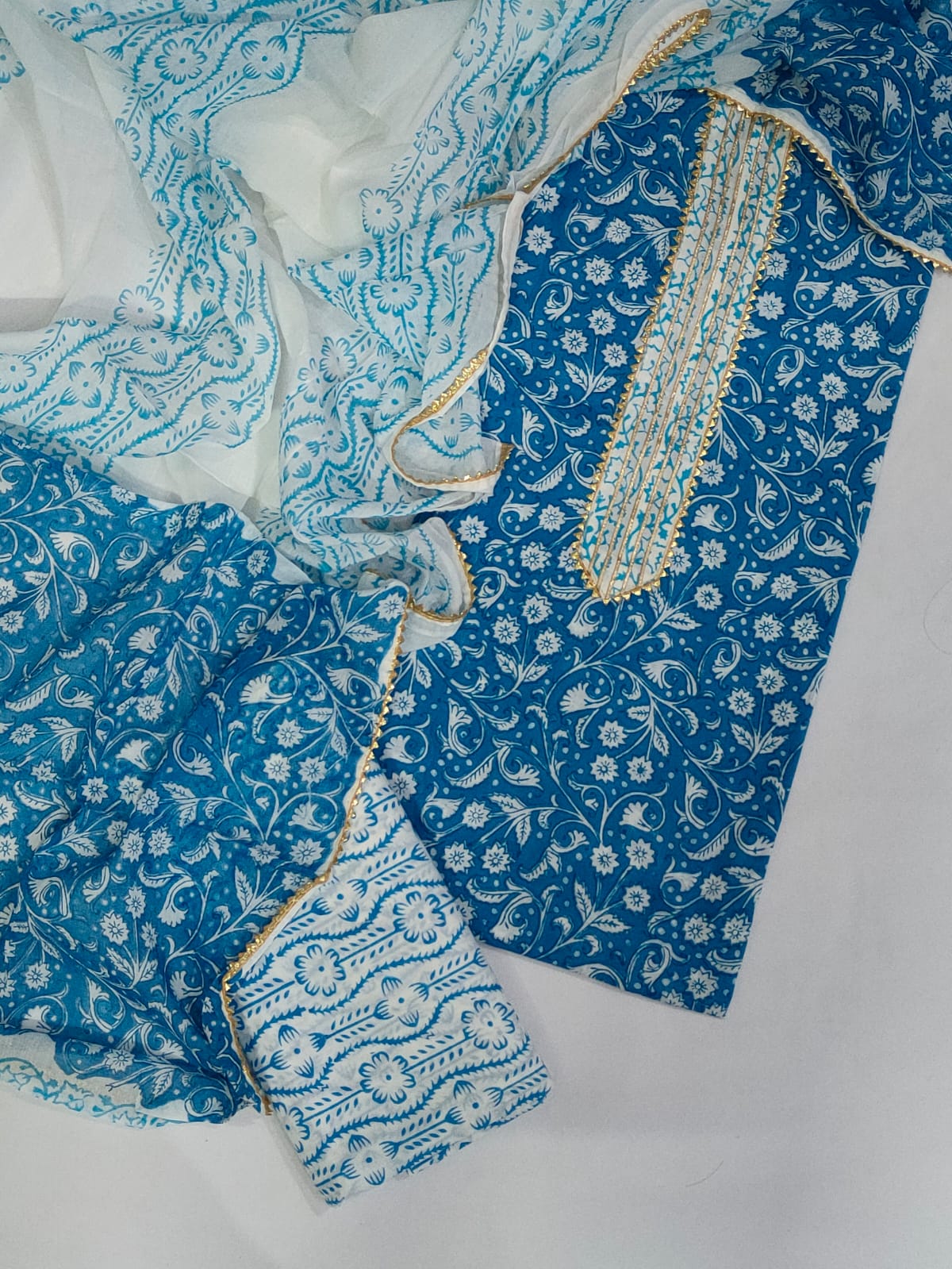 Gota patti work Cotton Salwar suit set
