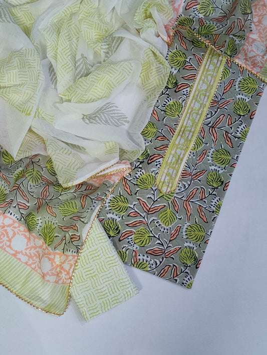 Gota patti work Cotton Salwar suit set