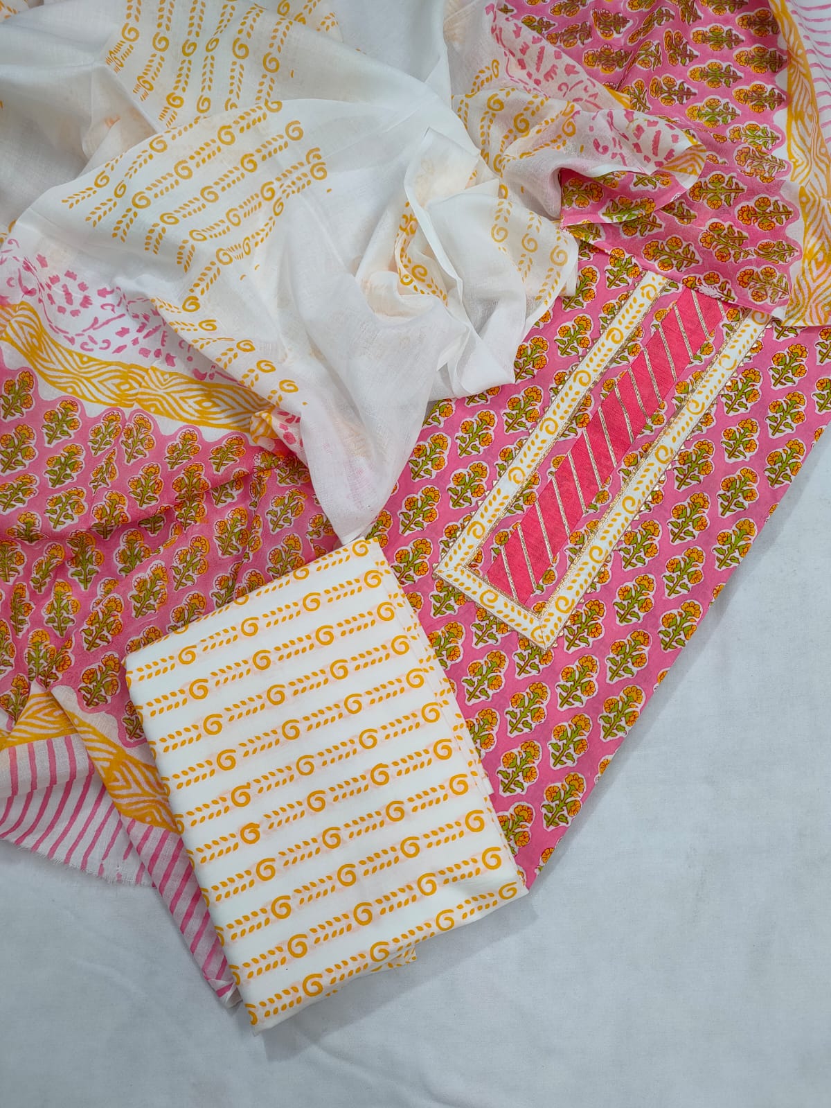 Gota patti work Cotton Salwar suit set
