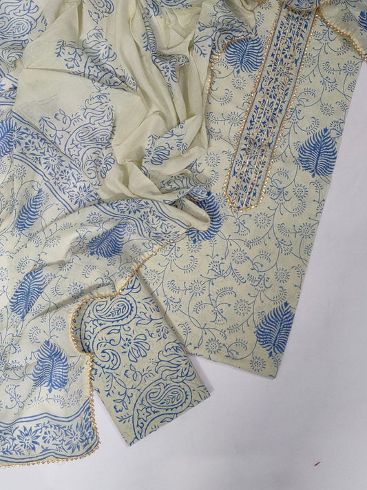 Gota patti work Cotton Salwar suit set