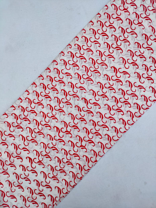 Jaipuri Pure Cotton Hand Block Printed Fabric In Running Length - JBRS348